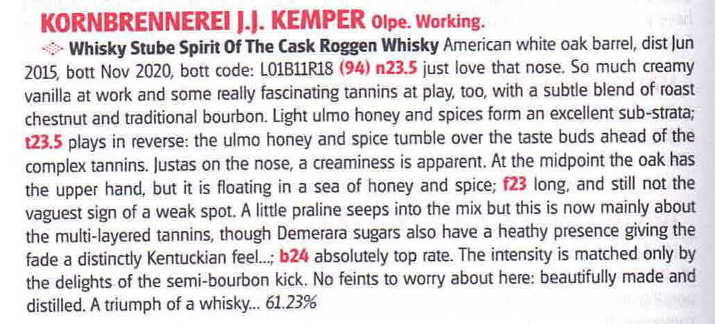 94 Points Whisky bible 2022