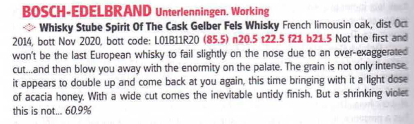 Whisky Bible 2022 - 85.5 Punkte
